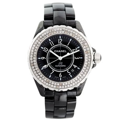 small ladies chanel watch 18k diamond bezel black|J12 Diamond Tourbillon Watch 38 mm Black Ceramic .